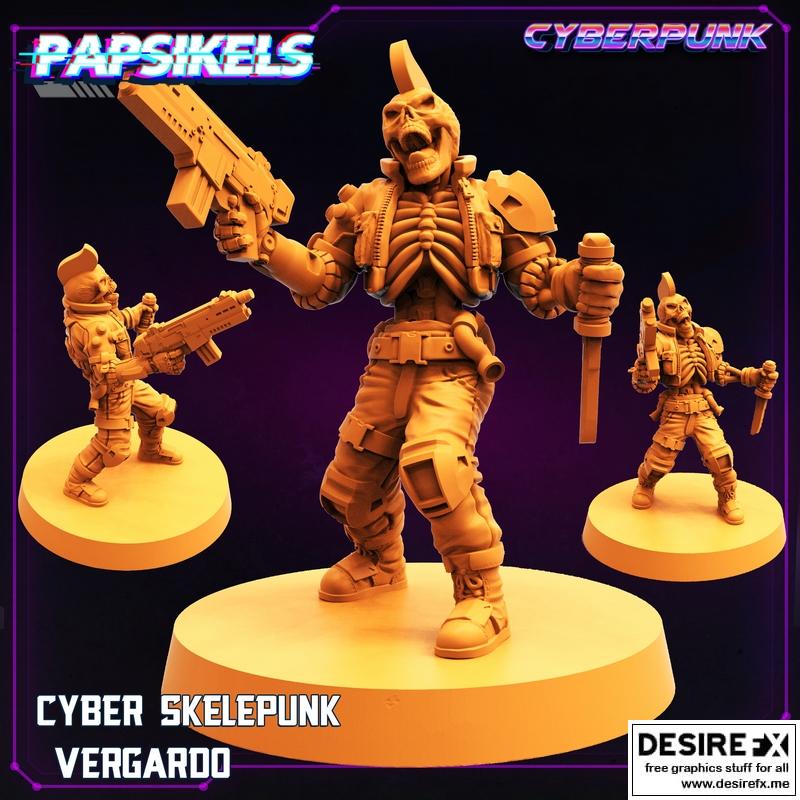 赛博骨骸维加尔多 3D打印模型|Cyber Skelepunk Vergardo – 3D Print Model