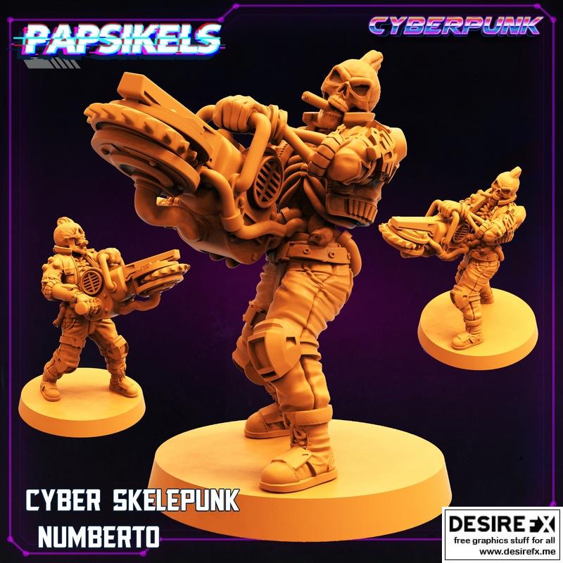 赛博骨骼朋克 数字人 3D打印模型|Cyber Skelepunk Numberto – 3D Print Model