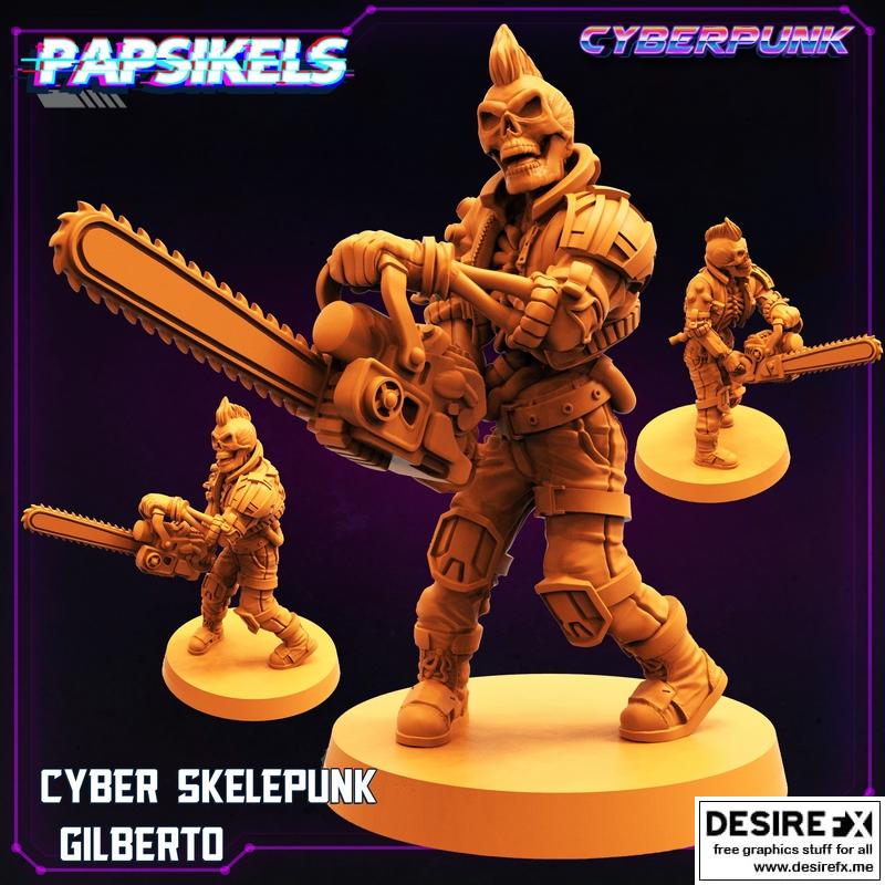 赛博骸骨朋克吉尔伯特 3D打印模型|Cyber Skelepunk Gilberto – 3D Print Model