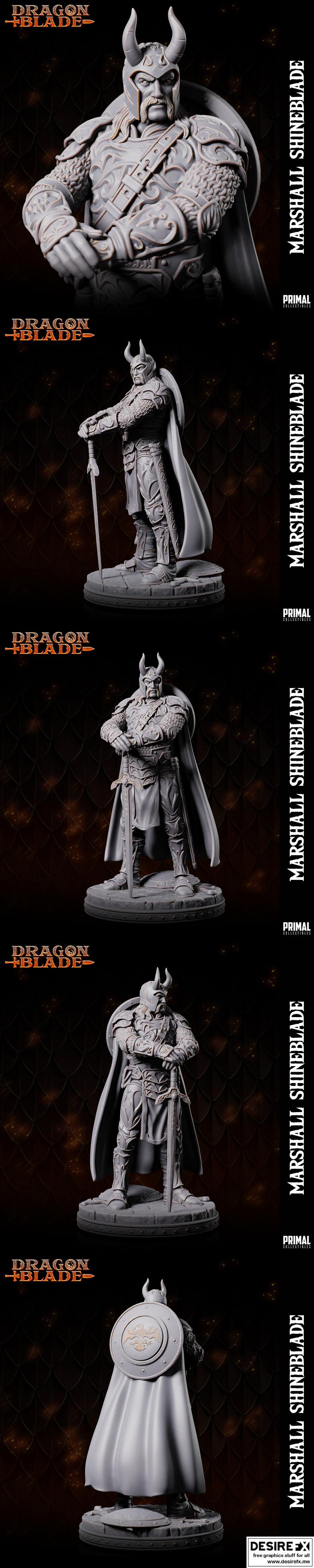 马歇尔·肖恩布莱德 3D打印模型|Marshall Shineblade – Fighter Knight – 3D Print Model