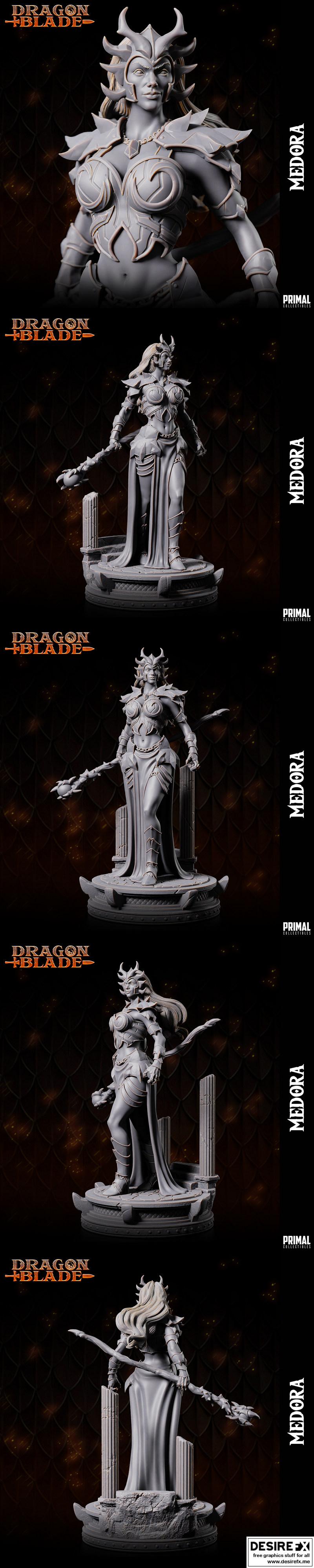 Medora暗影女王 3D打印模型|Medora – Dark Queen – 3D Print Model