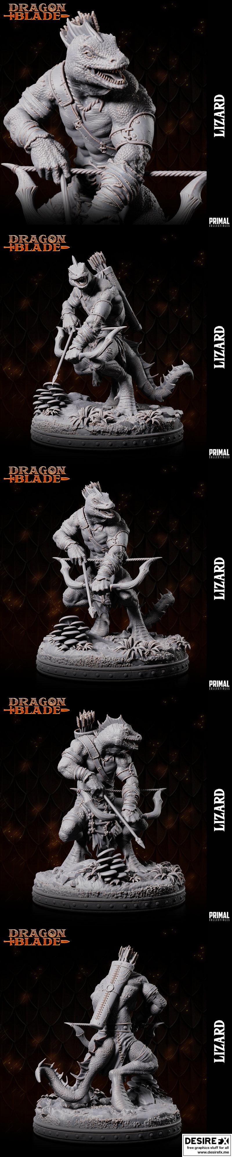 蜥蜴人弓手 - 3D打印模型|Lizardmen Archer – 3D Print Model