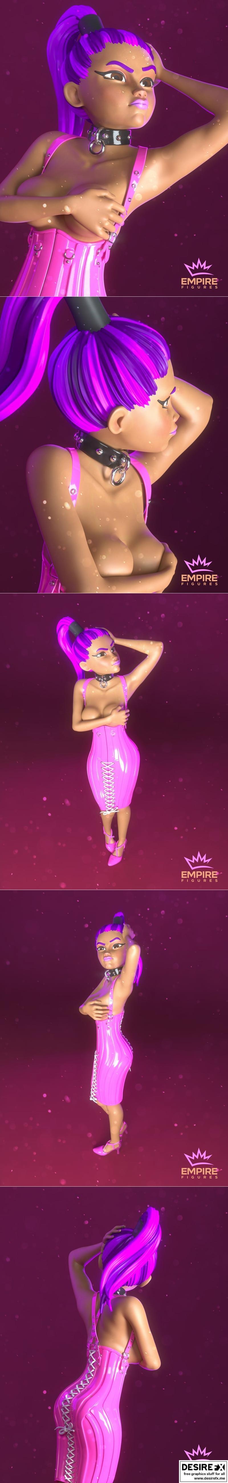 Kinky Tier 3D打印模型：动漫游戏角色立体雕刻件|Kinky Tier – 3D Print Model STL