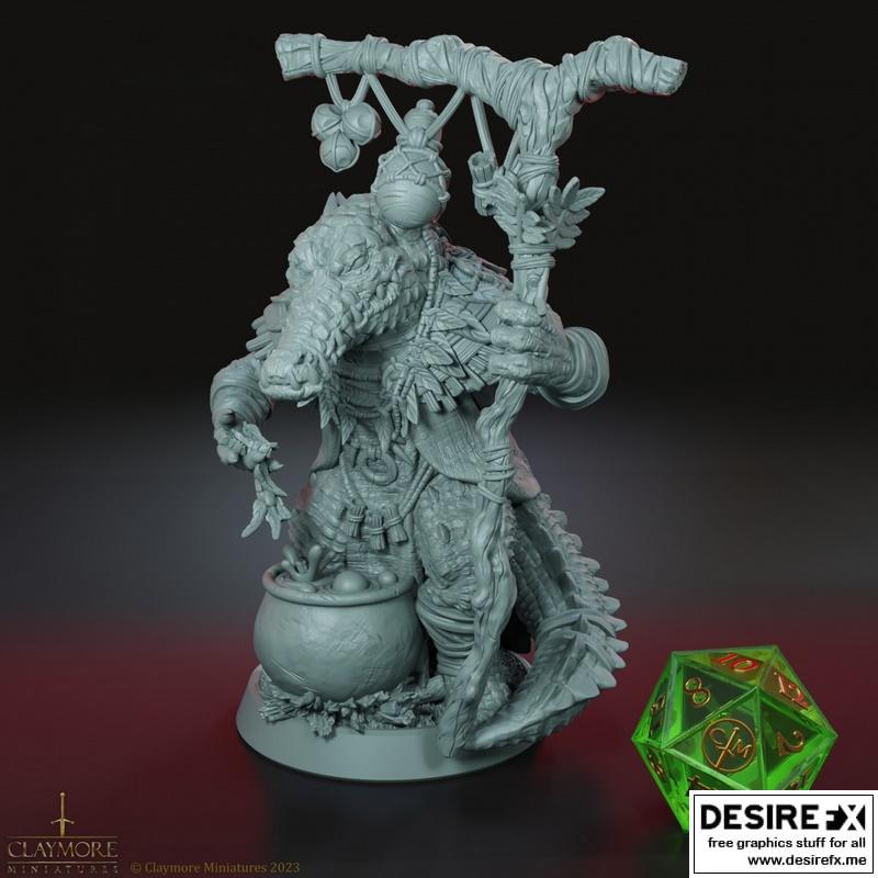 鳄鱼灵媒 3D打印模型|Crocodile Spiritualist – 3D Print Model