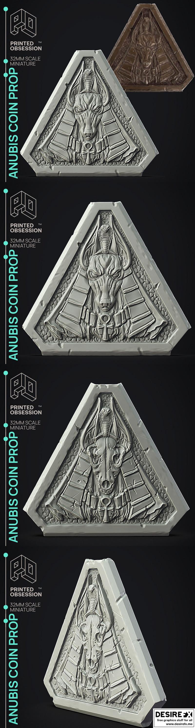 阿努比斯硬币模型 3D打印作品|Anubis Coin Prop – 3D Print Model