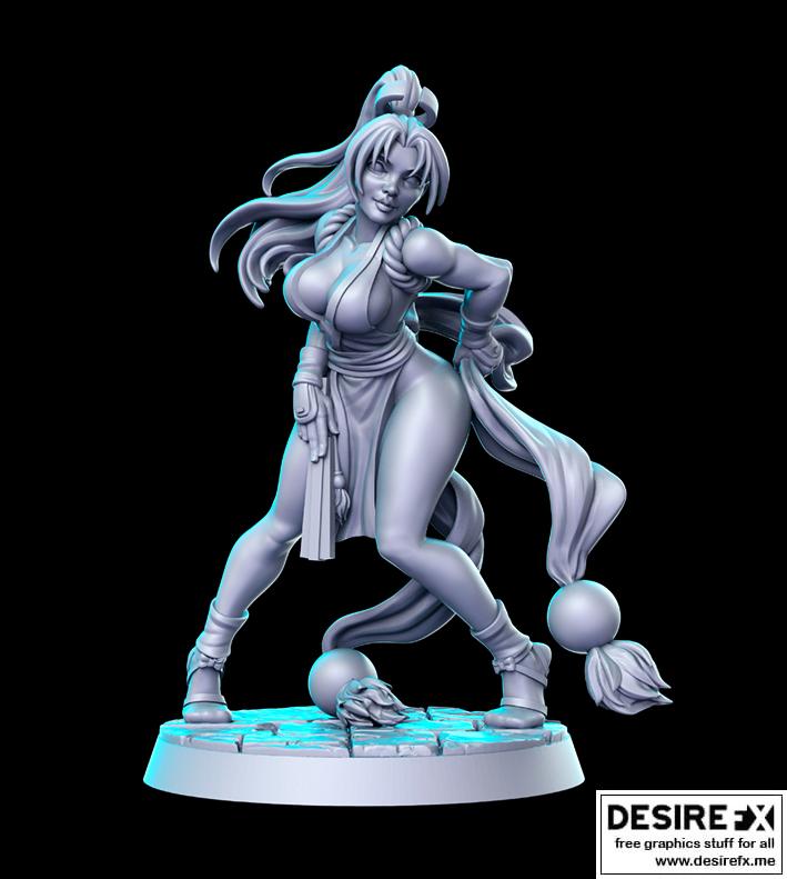Mai Shiranui 3D打印模型|Mai Shiranui Fighter – 3D Print Model