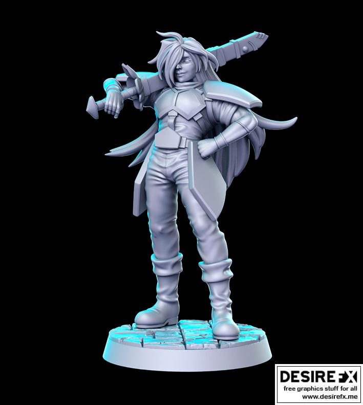 戈瑞·格拉比耶战士——3D打印模型|Gourry Gabriev Swordsman – 3D Print Model
