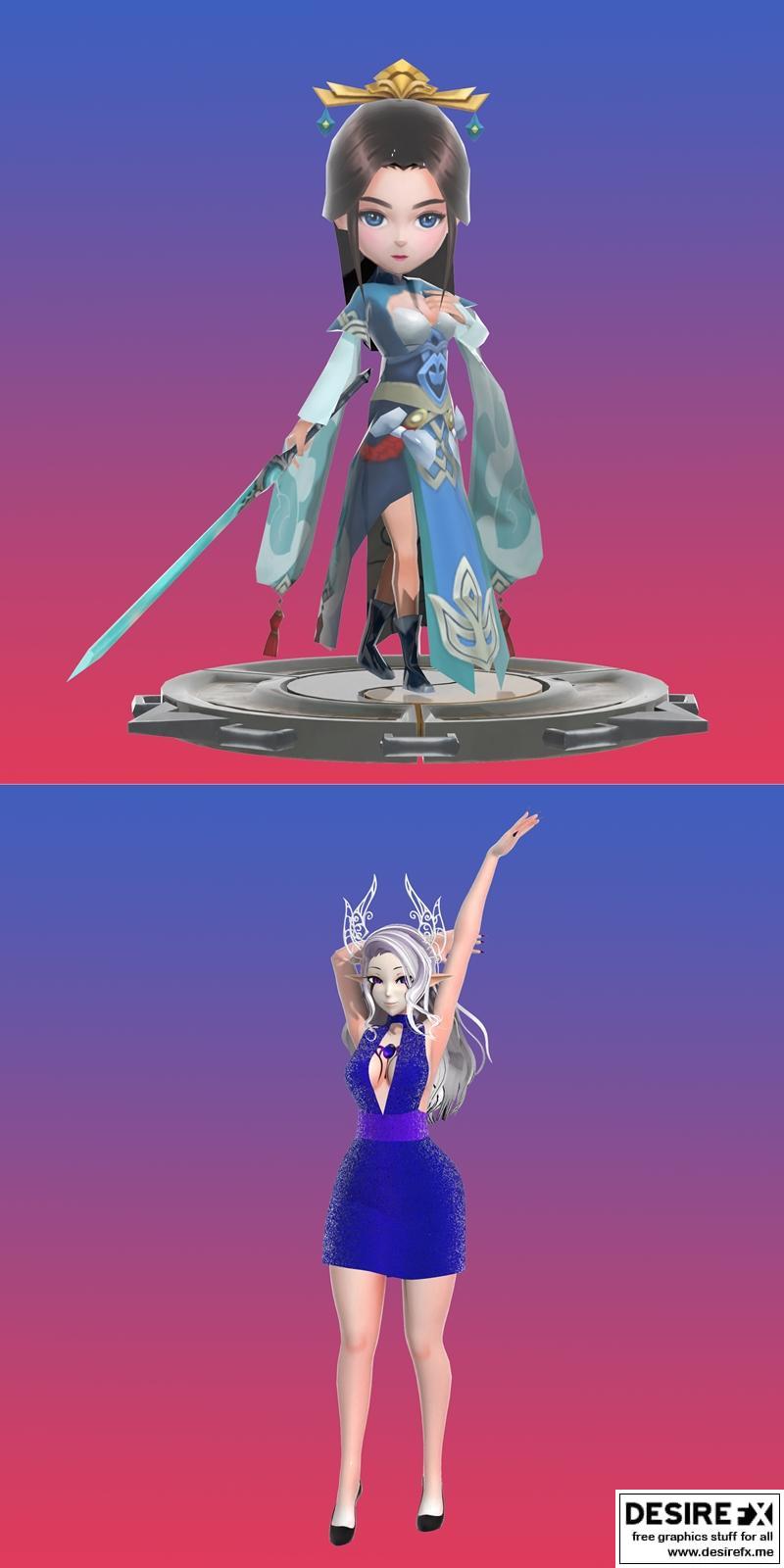 楚楚可怜与生日礼服——3D打印模型|Chu Chi Nhuoc and Birthday Dress – 3D Print Model STL