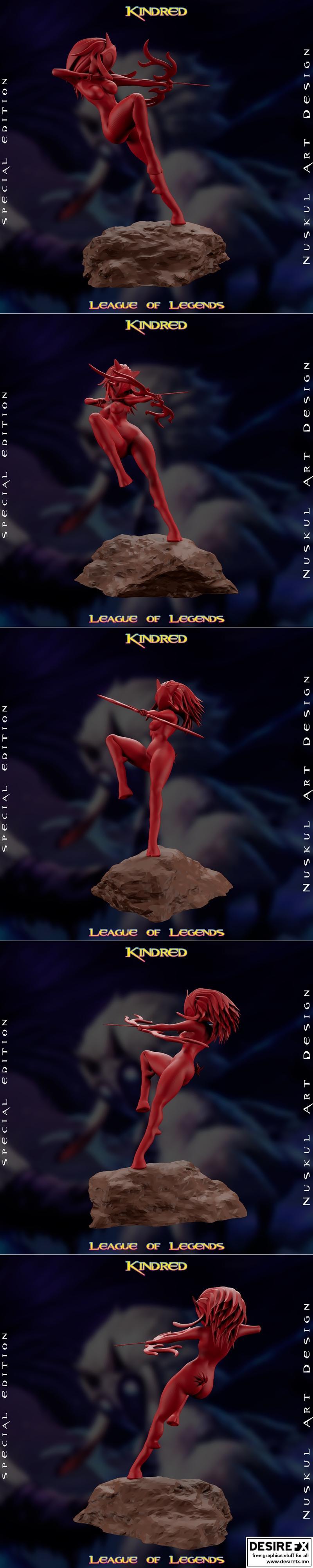 英雄联盟特别版3D打印模型|Kindred – League of Legends – Special Edition – 3D Print Model STL