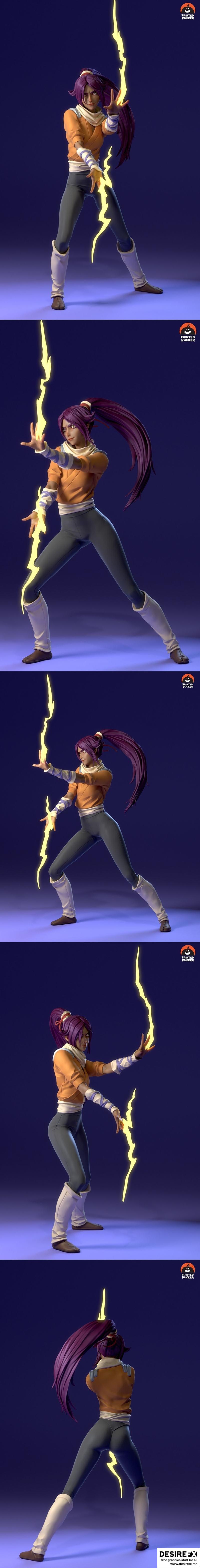 Yoruichi Shihoin 3D打印模型|Yoruichi Shihoin – 3D Print Model STL