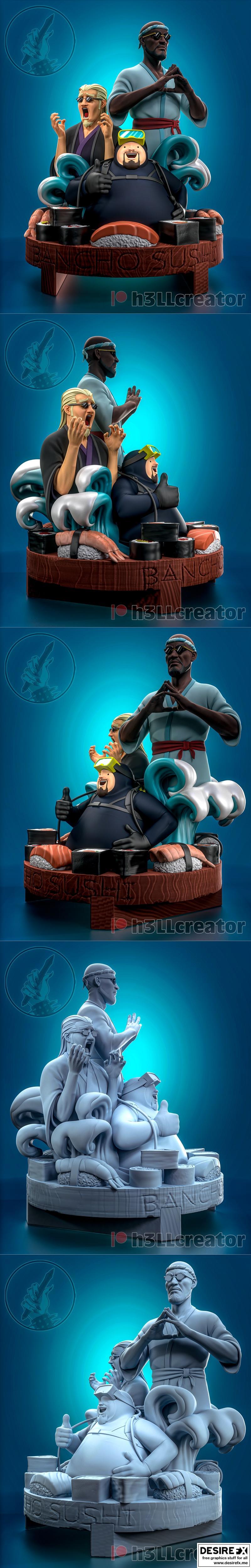 H3LL创作团队 - Dave The Diver - 3D打印模型|h3LL creator – Dave The Diver – 3D Print Model STL