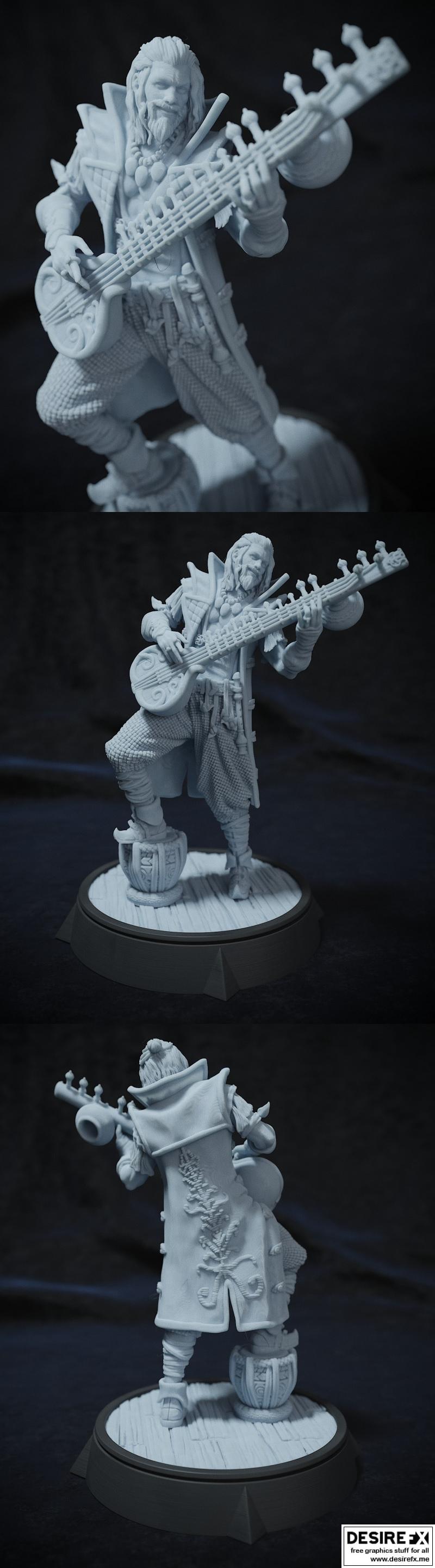 乌尔登诗人 3D打印模型|Uldon the Bard – 3D Print Model