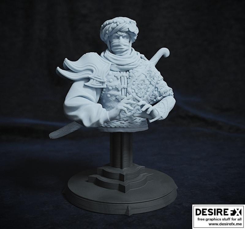 乔丹·琼纳尔 3D打印模型|Jordan Jonrar Bust – 3D Print Model