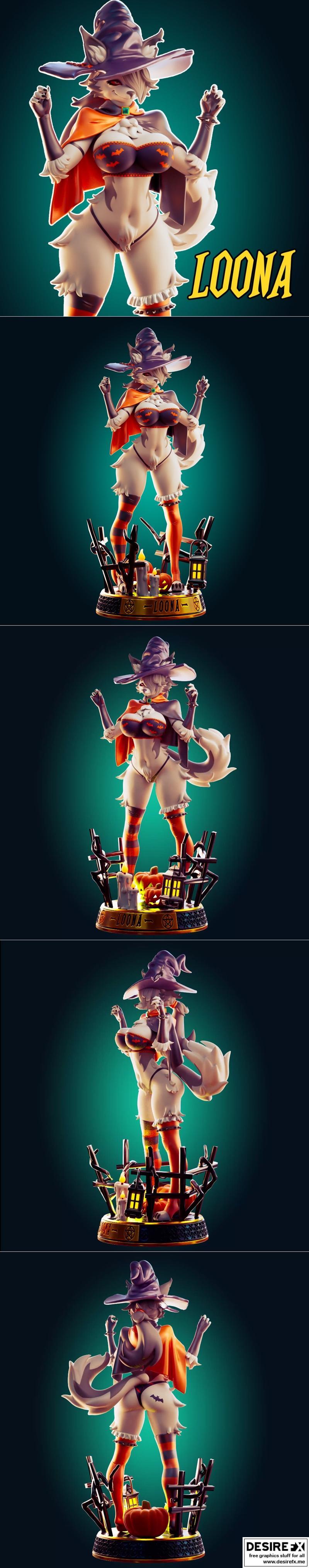 Rhu工作室洛娜角色3D打印模型|Officer Rhu – Loona – 3D Print Model STL