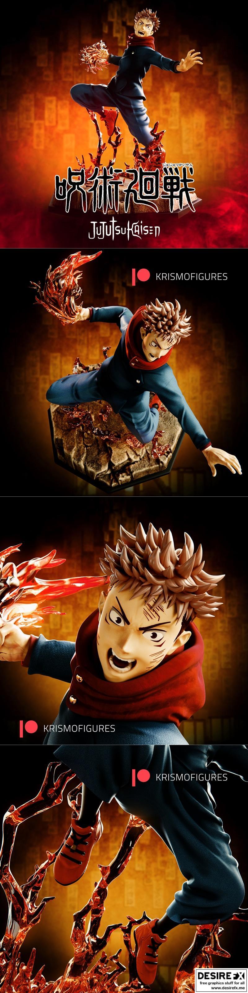 咒术回战 五条悟 3D打印模型 STL|Yuji Itadori – Jujutsu Kaisen – 3D Print Model STL