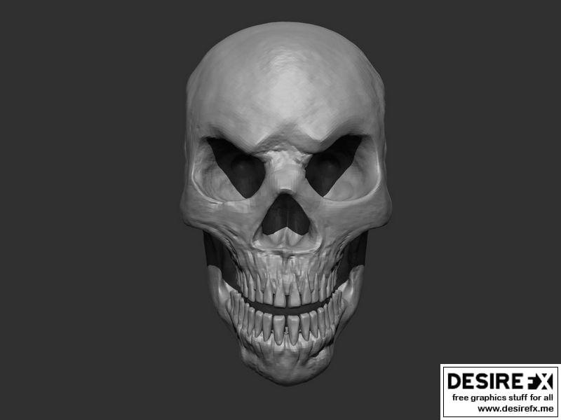 风格化骷髅 3D打印模型|Stylized Skull 3D print model