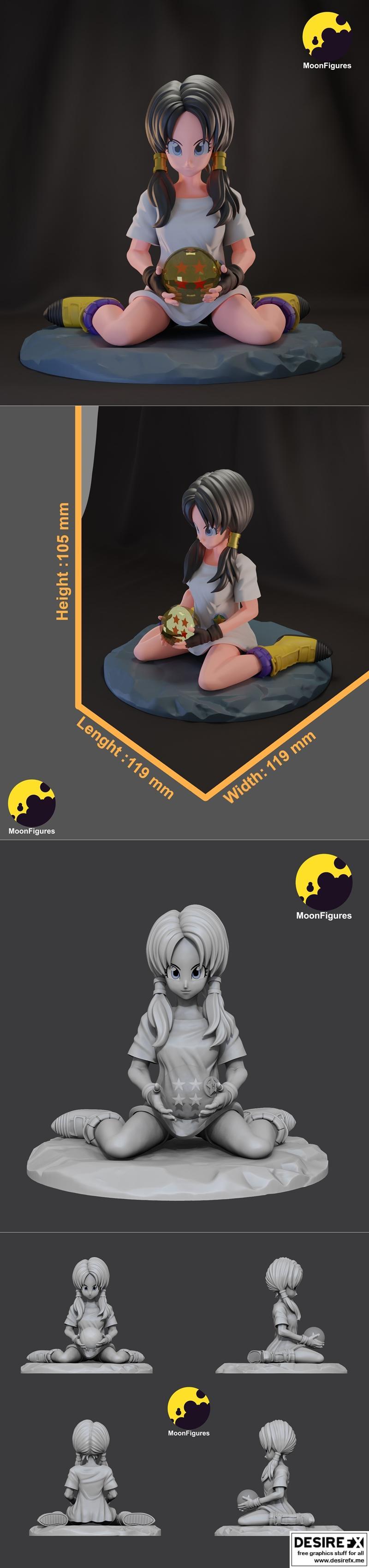 月之图腾 - 维迪尔 - 3D打印模型|MoonFigures – Videl – 3D Print Model STL