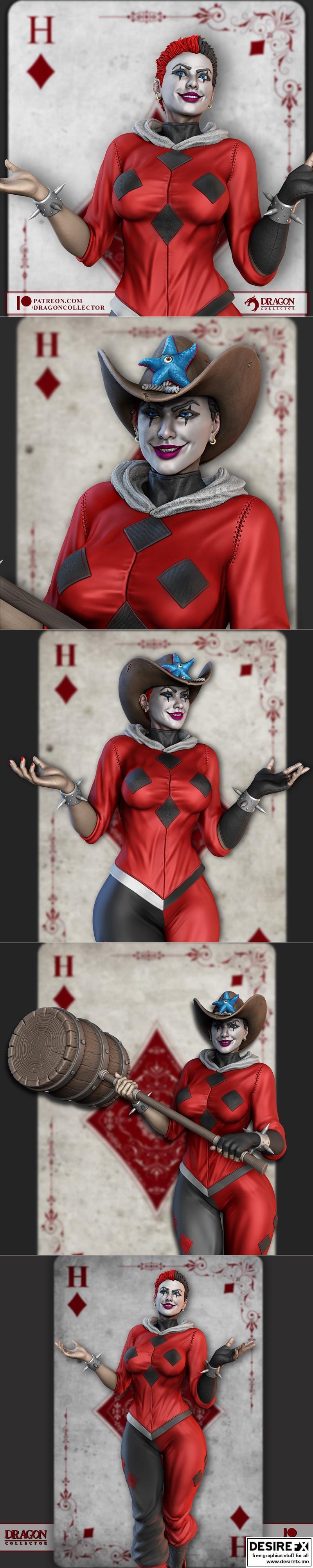 Dragon Collector – Harley Quinn – 3D Print Model STL