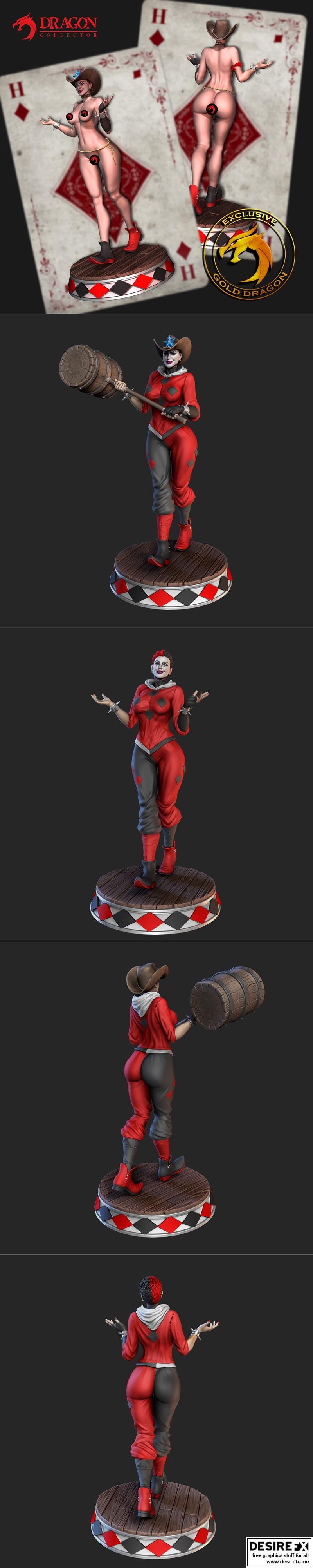 Dragon Collector – Harley Quinn – 3D Print Model STL
