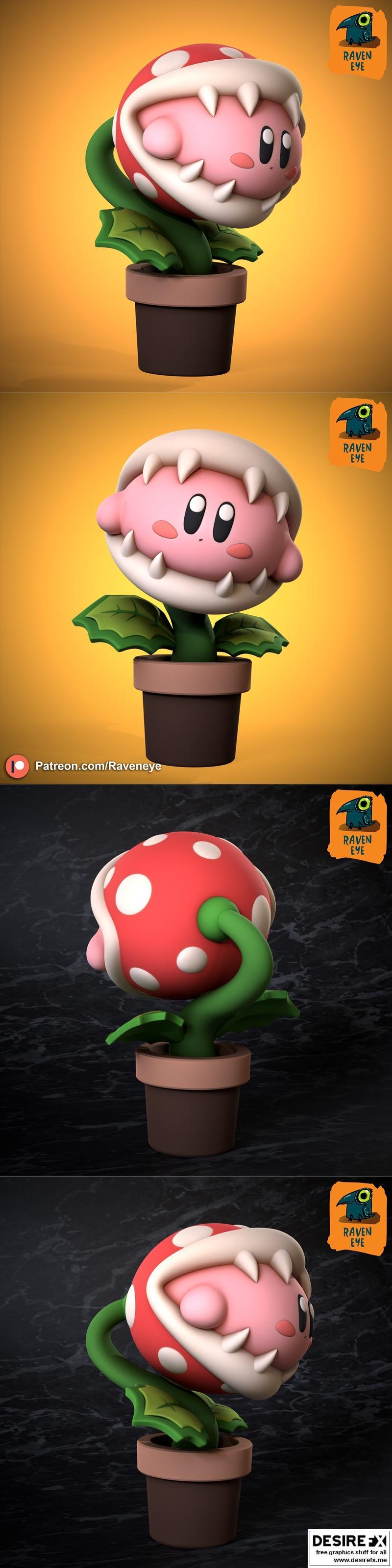 瑞文之眼 - 迪迪亚 - 3D打印模型|Raven Eye – Kirby Piranha – 3D Print Model STL