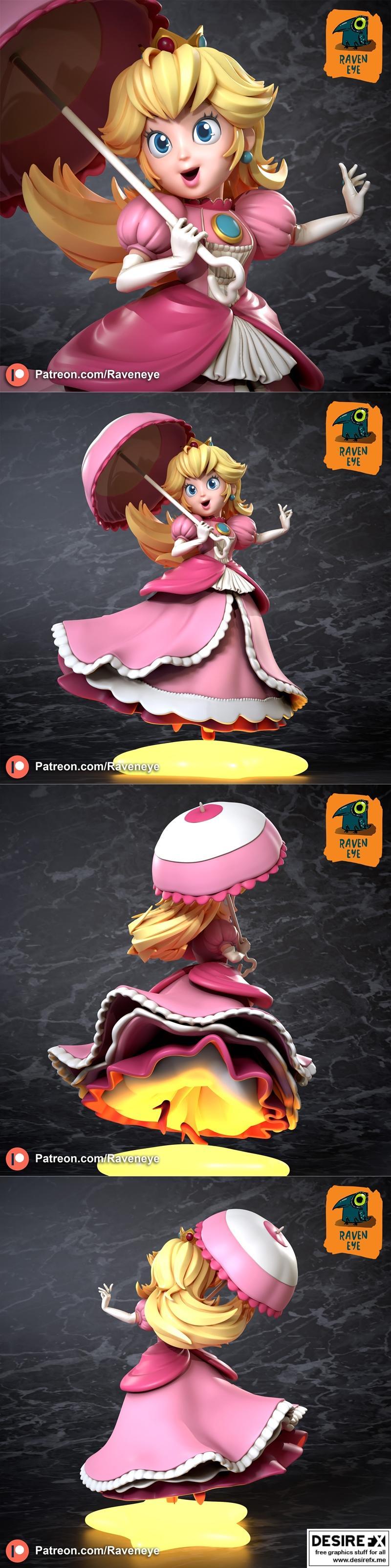 瑞文之眼 - 芙蓉公主 - 3D打印模型|Raven Eye – Princess Peach – 3D Print Model STL