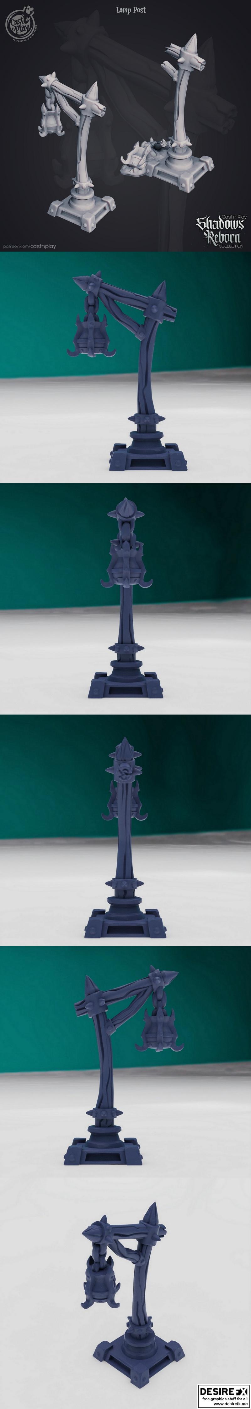 Cast n Play – 路灯 – 3D打印模型|Cast n Play – Lamps Posts – 3D Print Model