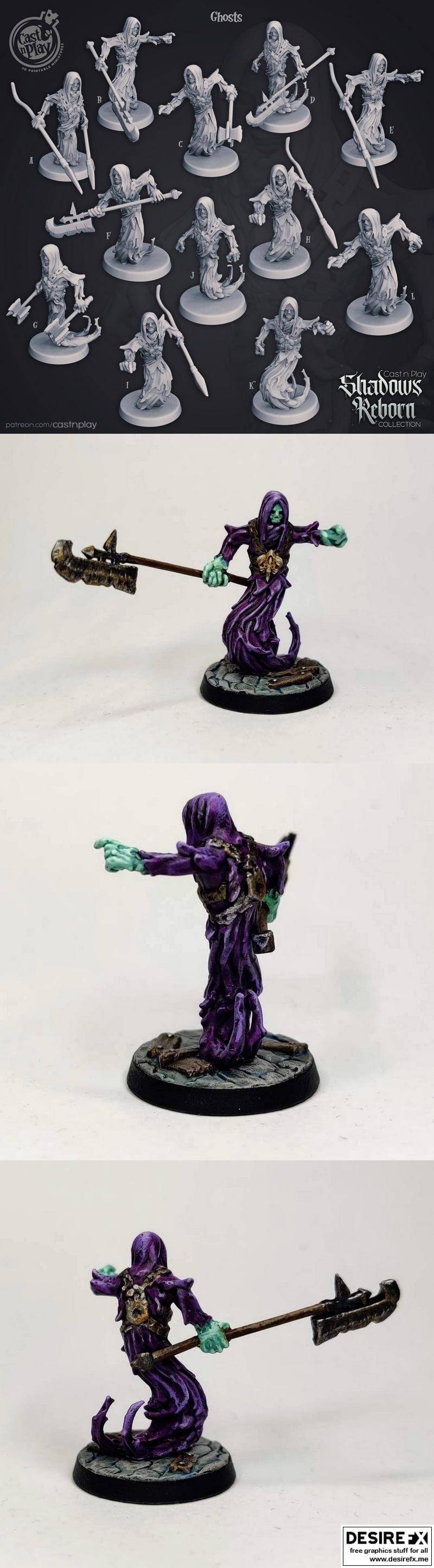 Cast n Play – Ghosts – 3D打印模型  
中文标题：Cast n Play 《Ghosts》角色3D打印模型|Cast n Play – Ghosts – 3D Print Model