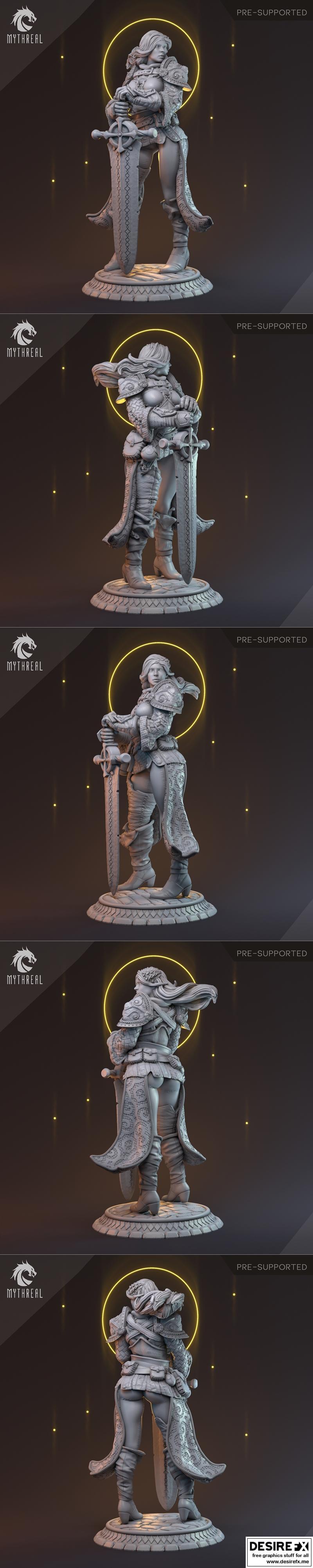 Mythreal Games – Igraine Pendragon – 3D Print Model STL