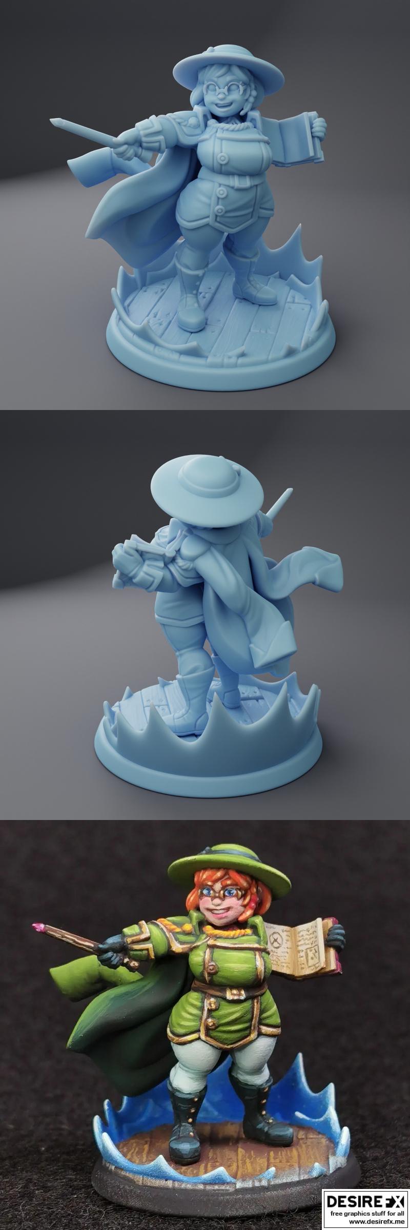 矮人女巫阿尔茜 3D打印模型|Alison the Dwarf Wizard – 3D Print Model