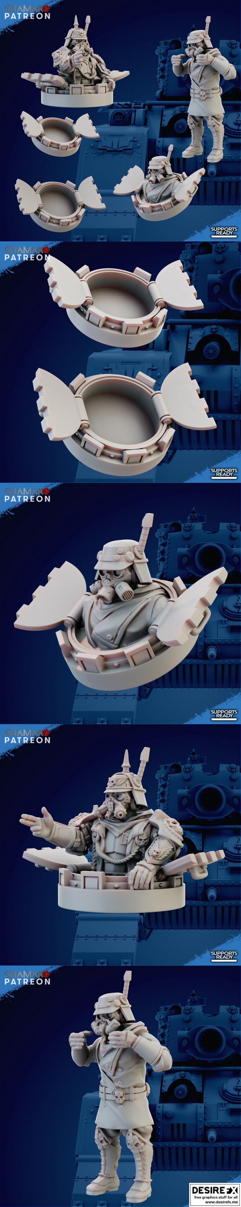 铁血兵团坦克乘员 3D打印模型|Iron Korps Tank Crew – 3D Print Model