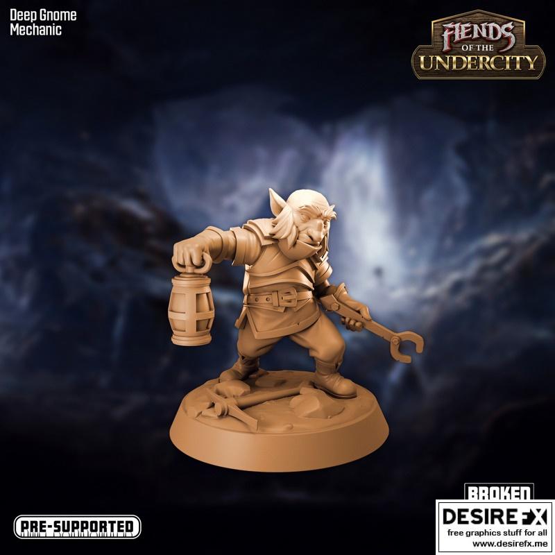 Fiends of the Undercity – Deep Gnome Mechanic – 3D Print Model