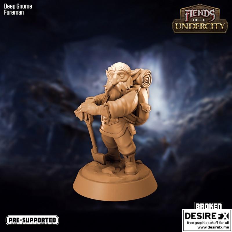 Fiends of the Undercity – Deep Gnome Foreman – 3D Print Model
