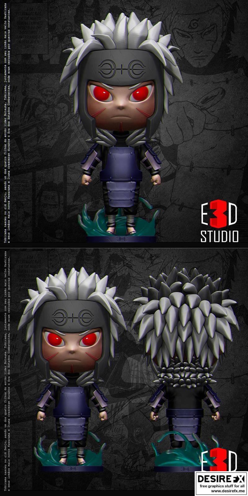 漩涡鸣人 - 捉弄版 - 3D打印模型|Tobirama Senju – Chibi – 3D Print Model STL