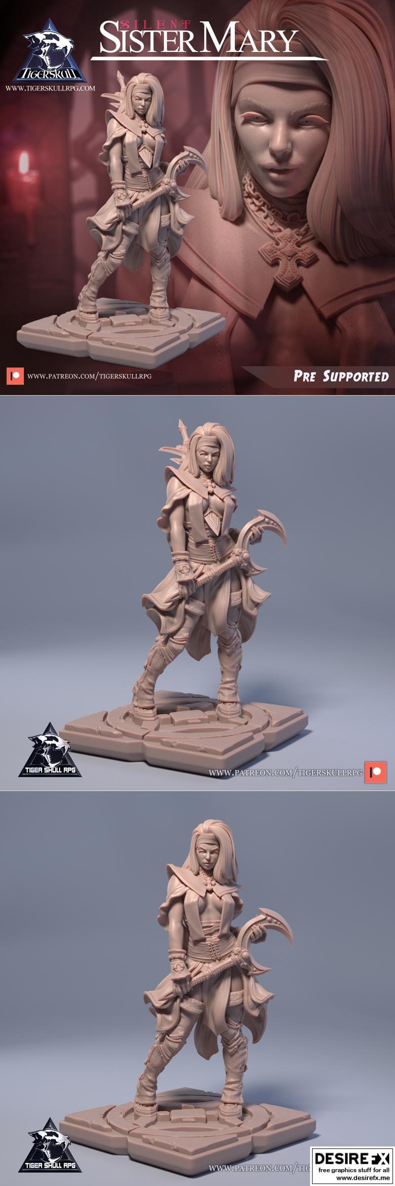 静默修女——3D打印模型|Silent Sister Mary – 3D Print Model STL