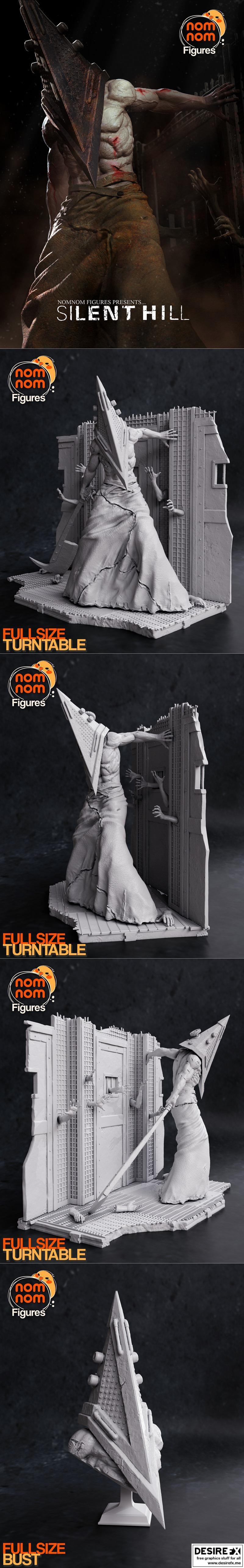 金字塔头 3D打印模型 静默之山|Nomnom Figures – Pyramid Head – Silent Hill – 3D Print Model STL