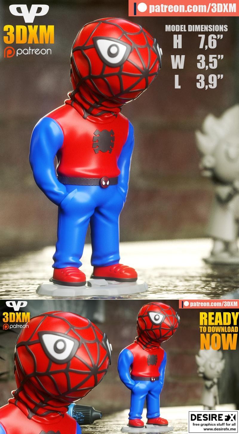 蜘蛛侠萌系3D打印模型|Spoderman Chibi – 3D Print Model STL