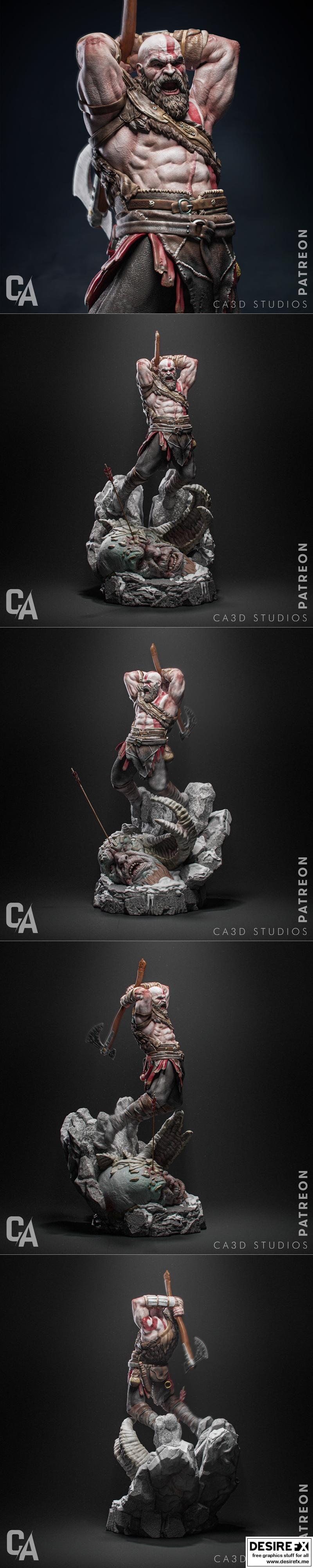 Ca 3d Studios – 希腊神话之怒 – 克拉托斯 3D打印模型|Ca 3d Studios – Kratos – 3D Print Model STL