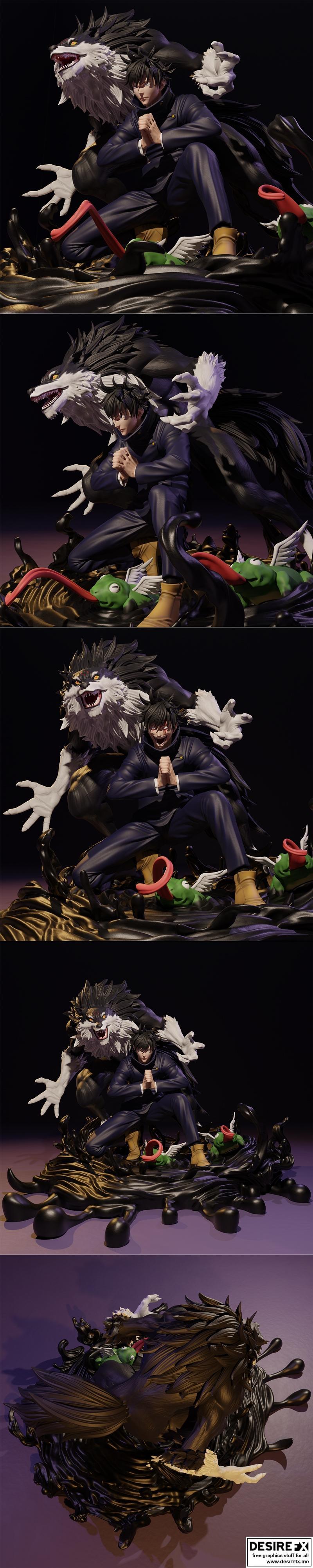 Fushiguro Megumi - 奇术师改 - 3D打印模型|Fushiguro Megumi – Jujutsu Kaizen – 3D Print Model STL