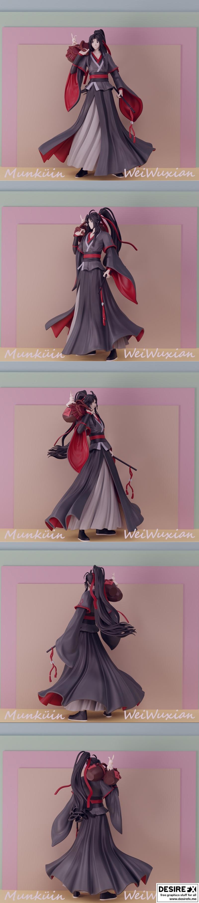 《三渲二风格3D打印模型：魏无羡》|Wei Wuxian – 3D Print Model STL