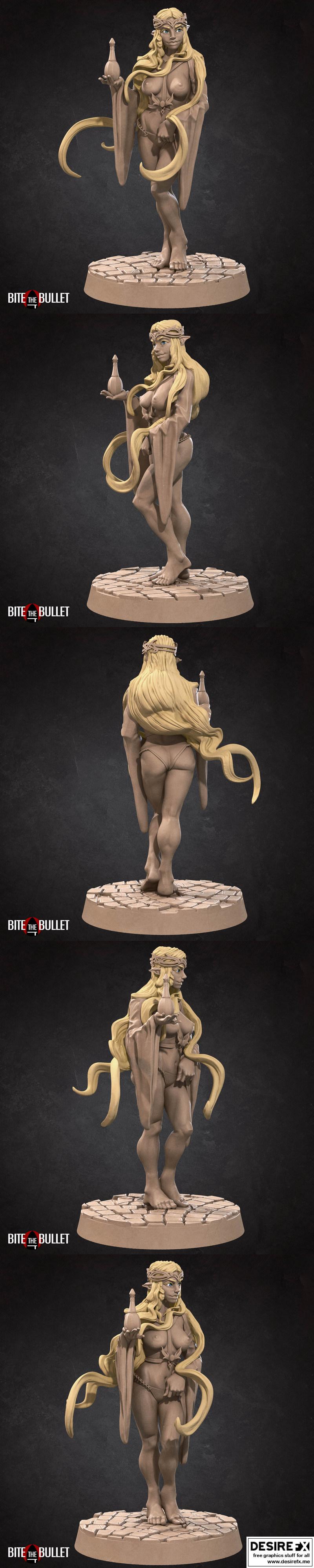 咬下子弹——光之女神加布里埃拉 3D打印模型|Bite the Bullet – Gabriela Lady of Light – 3D Print Model