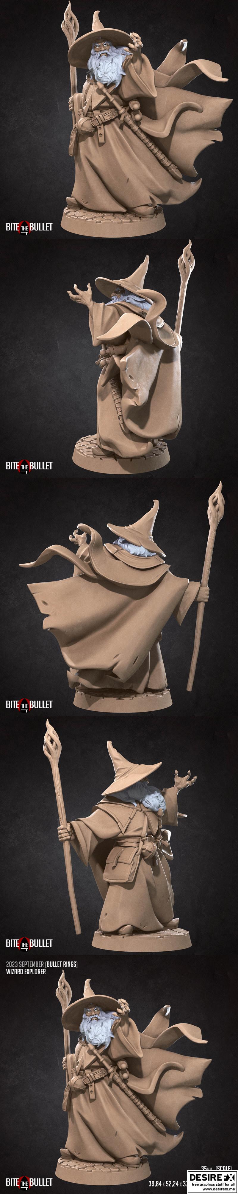 咬下子弹——巫师探索者3D打印模型|Bite the Bullet – Wizard Explorer – 3D Print Model