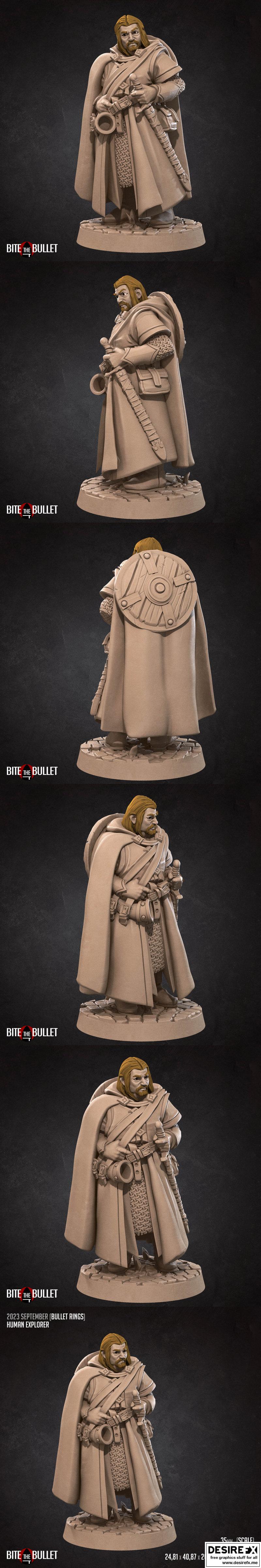 咬下子弹——人类探索者3D打印模型|Bite the Bullet – Human Explorer – 3D Print Model