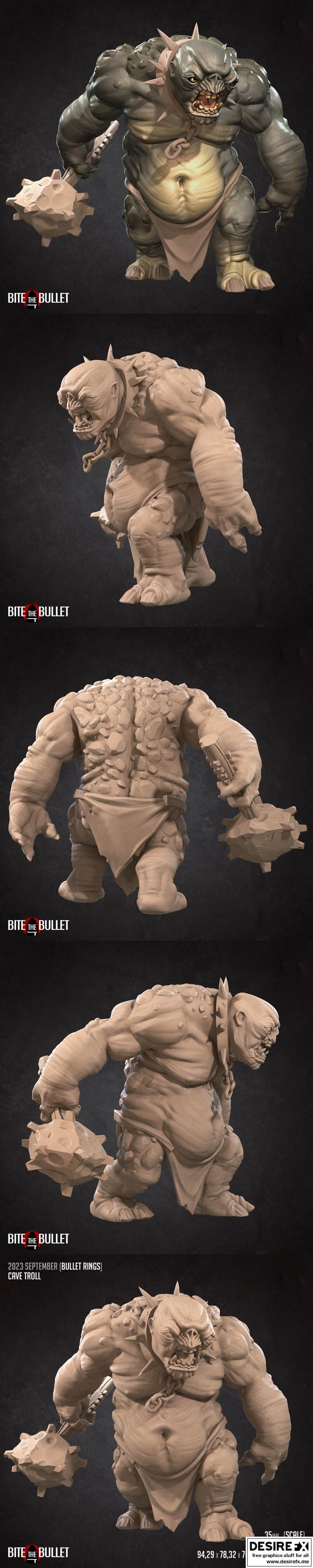 咬住子弹——洞穴 trolls 3D打印模型|Bite the Bullet – Cave Troll – 3D Print Model