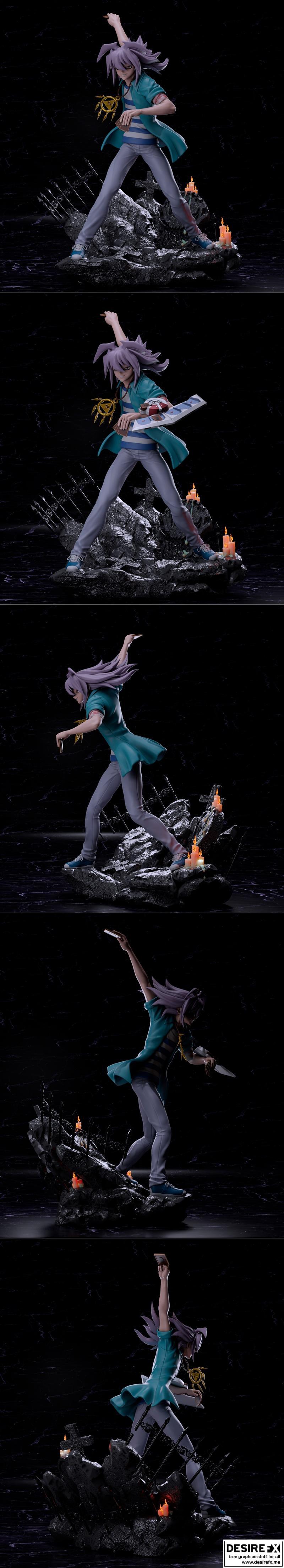 《宝可梦3D打印模型：Yami Bakura》|Yami Bakura from yugioh – 3D Print Model STL