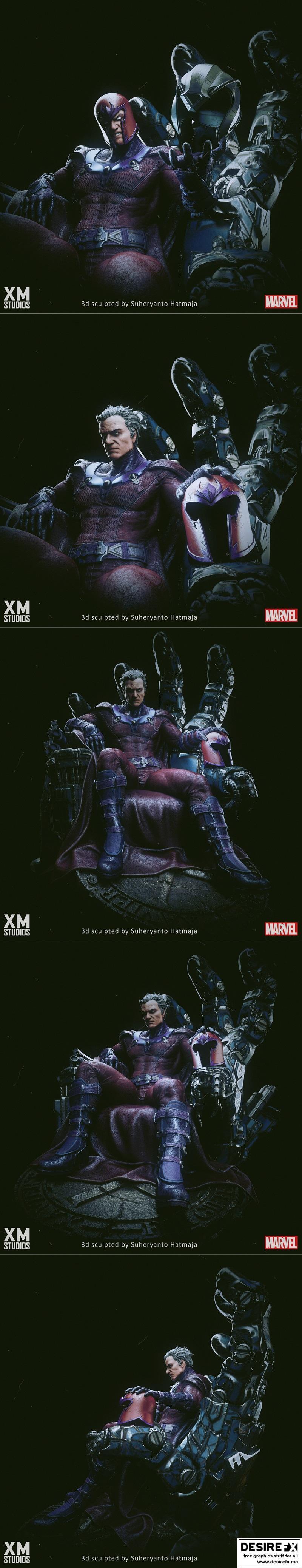 XM工作室-魔变之王-魔多格3D打印模型|XM Studios – Magneto on Throne – 3D Print Model STL