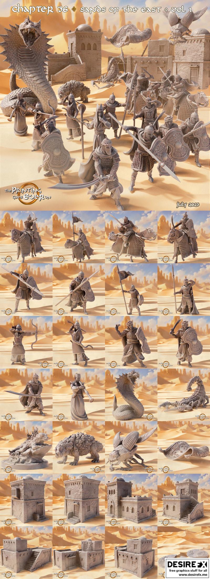 东方之沙——3D打印模型|The Printing Goes Ever On – Chapter 36 – Sands of the East – Vol 1 – 3D Print Model