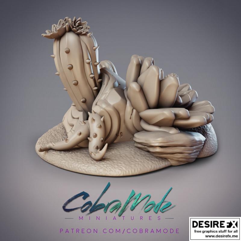 刺棘滩散落地形模型|CobraMode – Cactus Patch Scatter Terrain – 3D Print Model