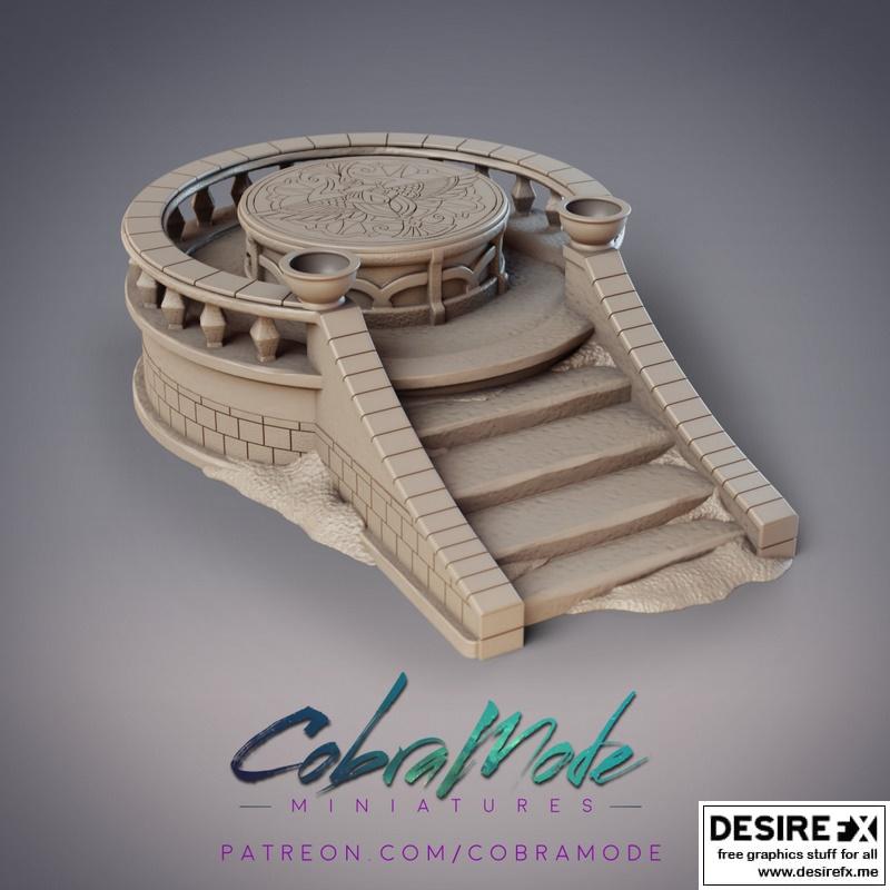 沙漠神殿散落地形模型 – 3D打印作品|CobraMode – Desert Shrine Scatter Terrain – 3D Print Model