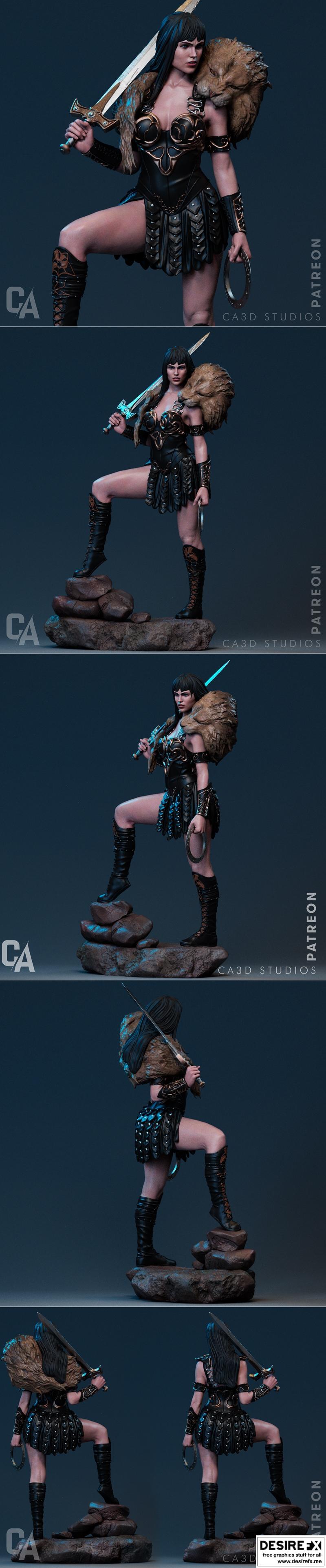 Ca 3D工作室 - 赛娜 - 3D打印模型|Ca 3d Studios – Xena – 3D Print Model STL