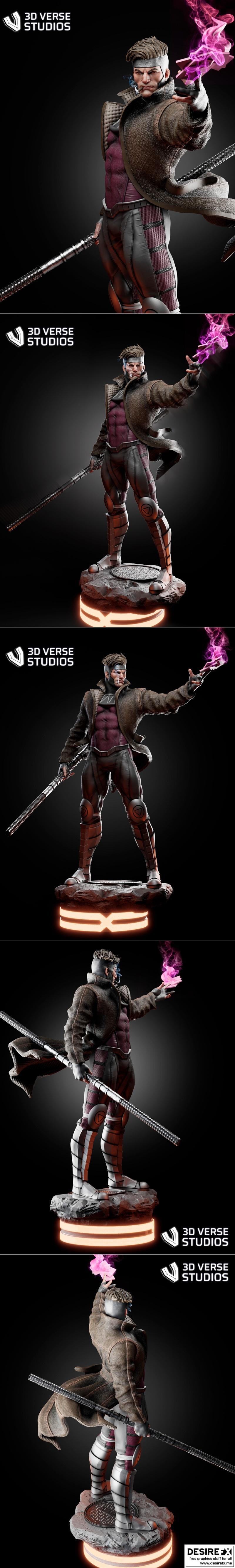 3D打印模型：Gambit角色精细建模|3d Verse Studios – Gambit – 3D Print Model STL